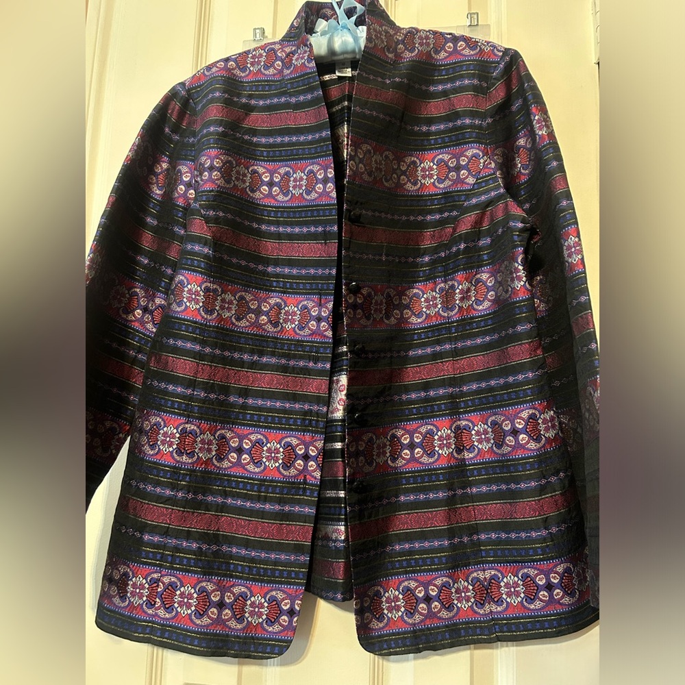 Talbots silk blazer purple size 10